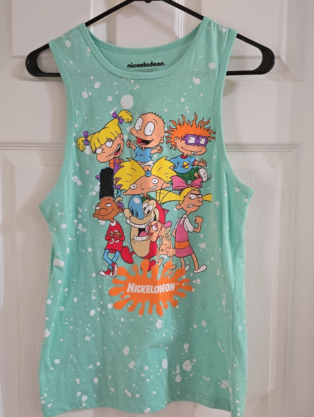 Nickelodeon Mint Green Rugrats Splash Graphic Tank Top